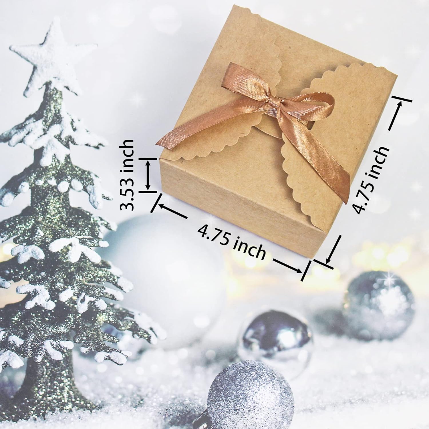 Brown Kraft Gift Box 10 Pack with Ribbon