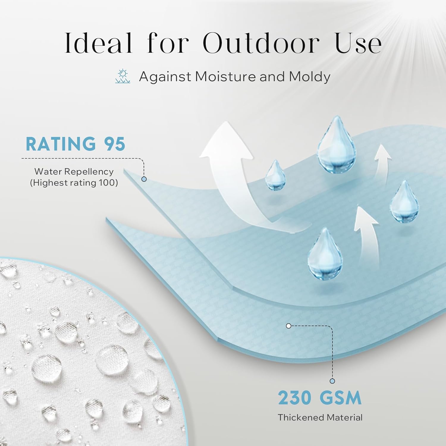 Phantoscope Waterproof Pillow Inserts Pack of 2