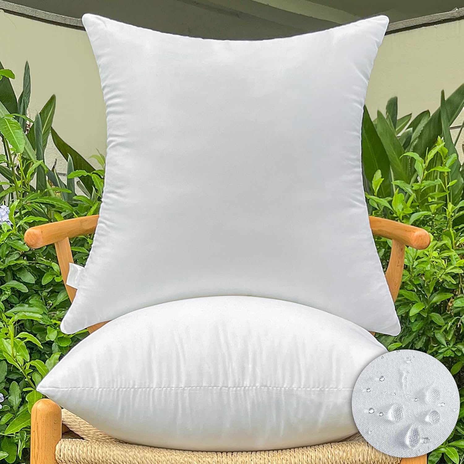 20x20 Inch Outdoor Pillow Inserts Pack of 2