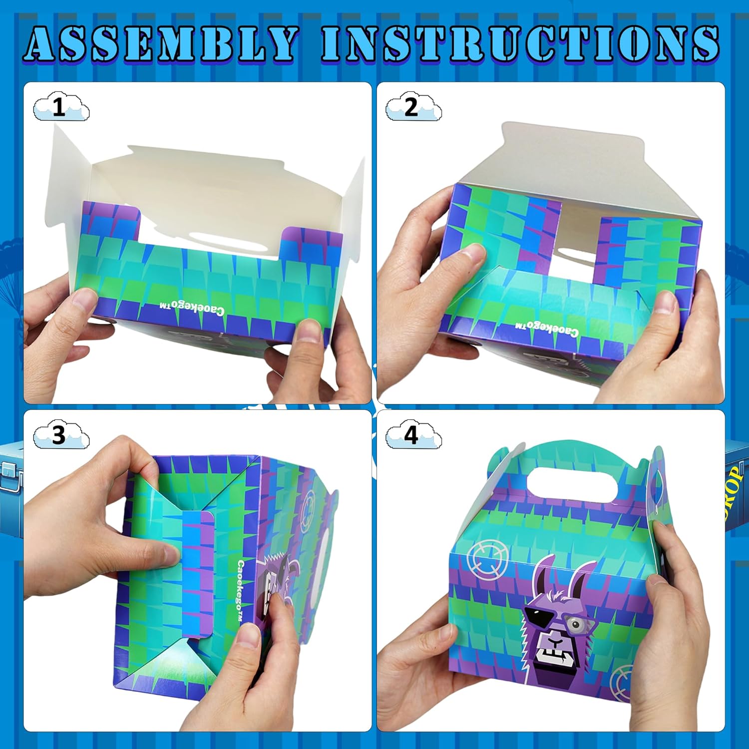 Video Game Llama Goodie Bags 16 Pcs Candy Boxes