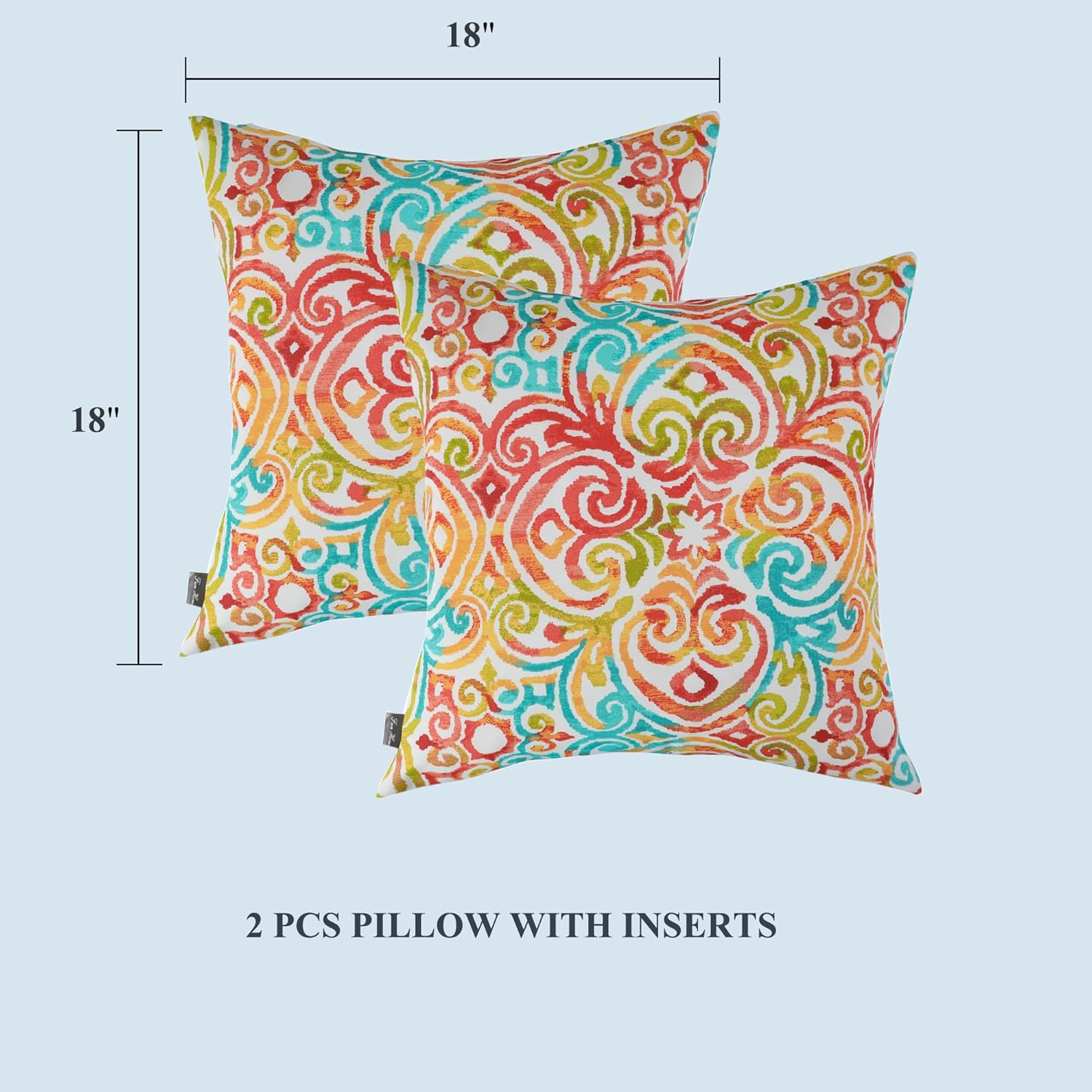FUNHOME Outdoor Indoor Throw Pillows Set of 2