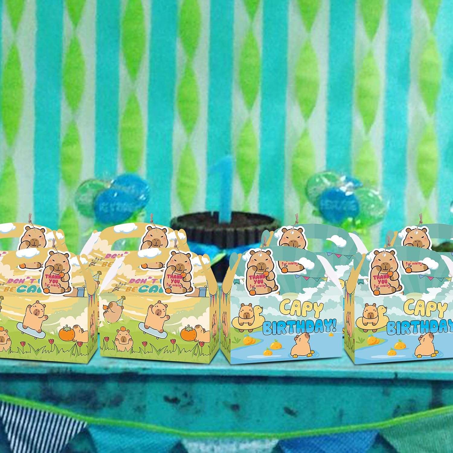 Capybara Party Favor Boxes 12 Pcs Gift Set