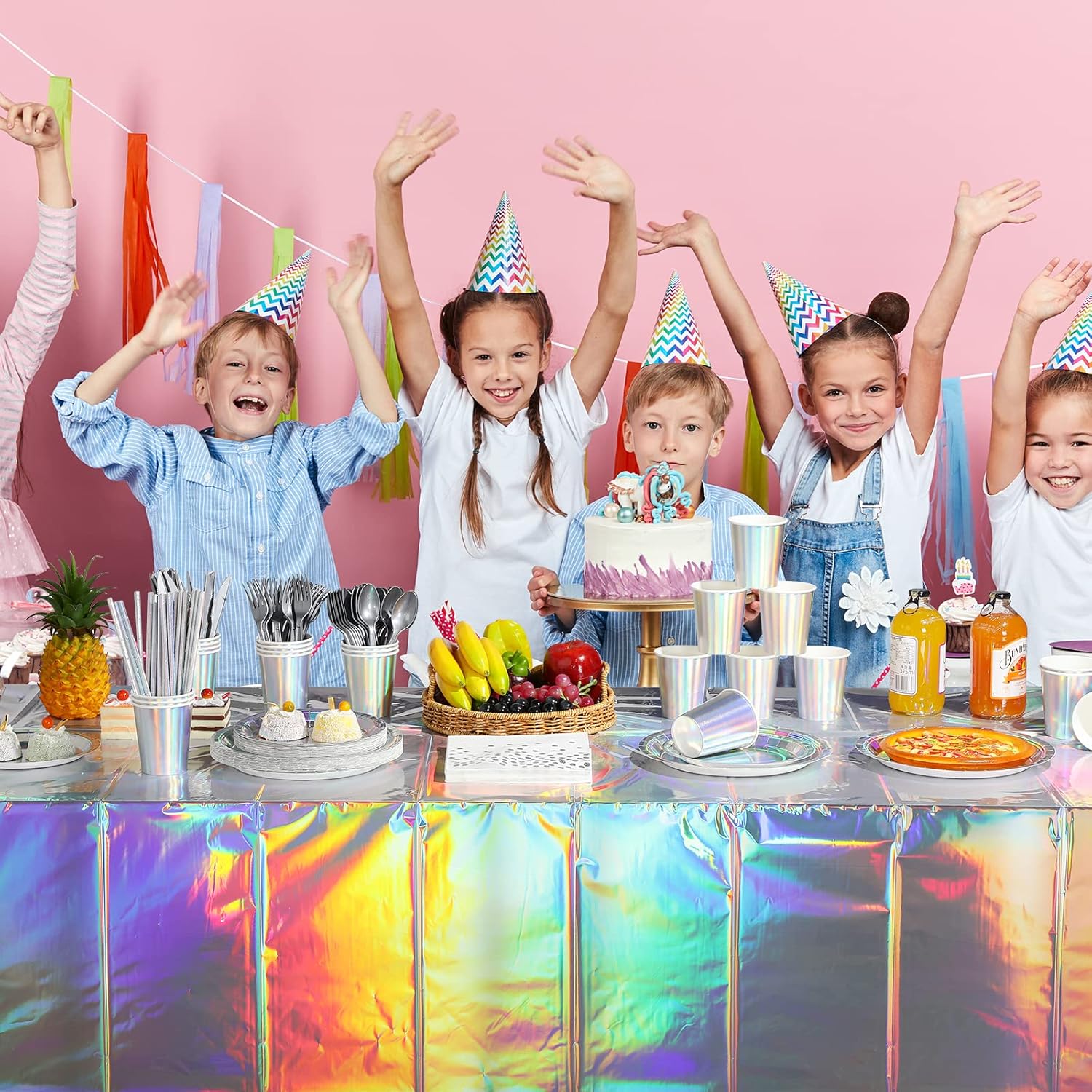 Iridescent Party Supplies Decorations Set for 25 Guests