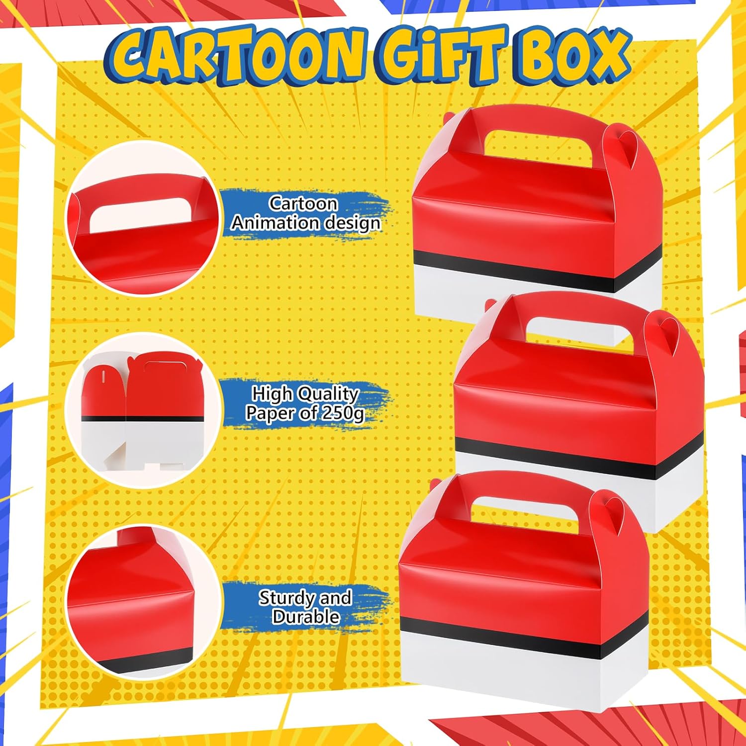 Marspark 24 Pack Cartoon Party Gift Boxes