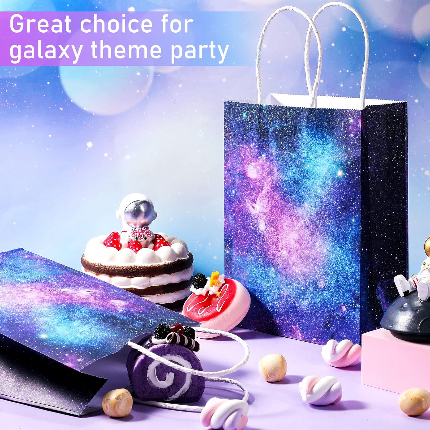 16 Pcs Galaxy Party Bags for Space Themed Events