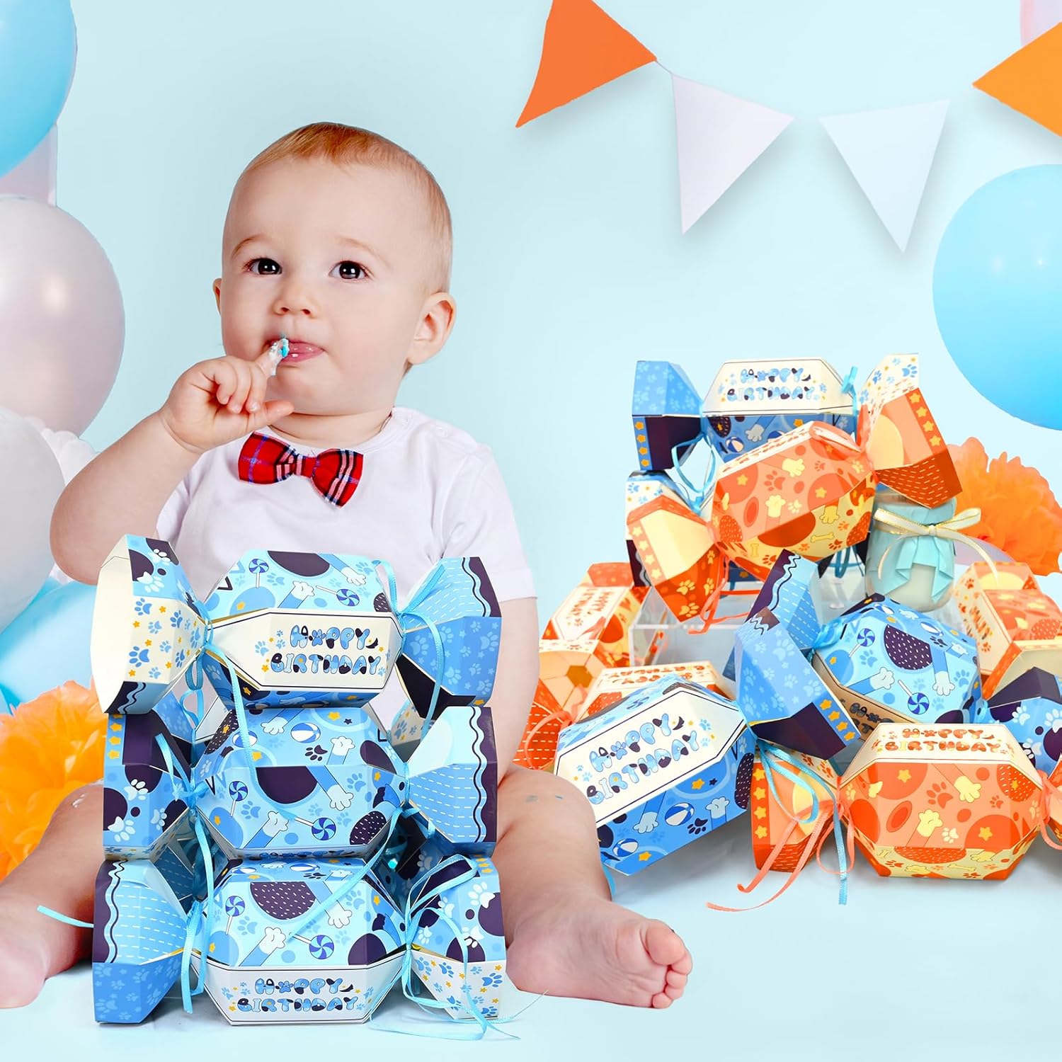 LOLStar Blue Dog Themed Candy Bags 12 Pcs