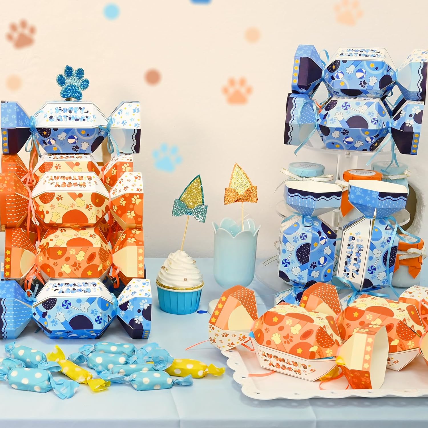 LOLStar Blue Dog Themed Candy Bags 12 Pcs