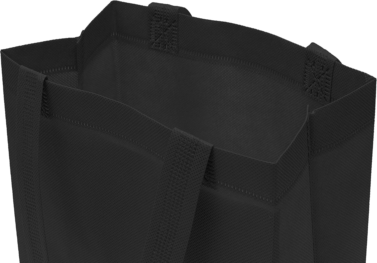 Zenpac Reusable Black Gift Bags with Handles 8x4x10 12 Pack
