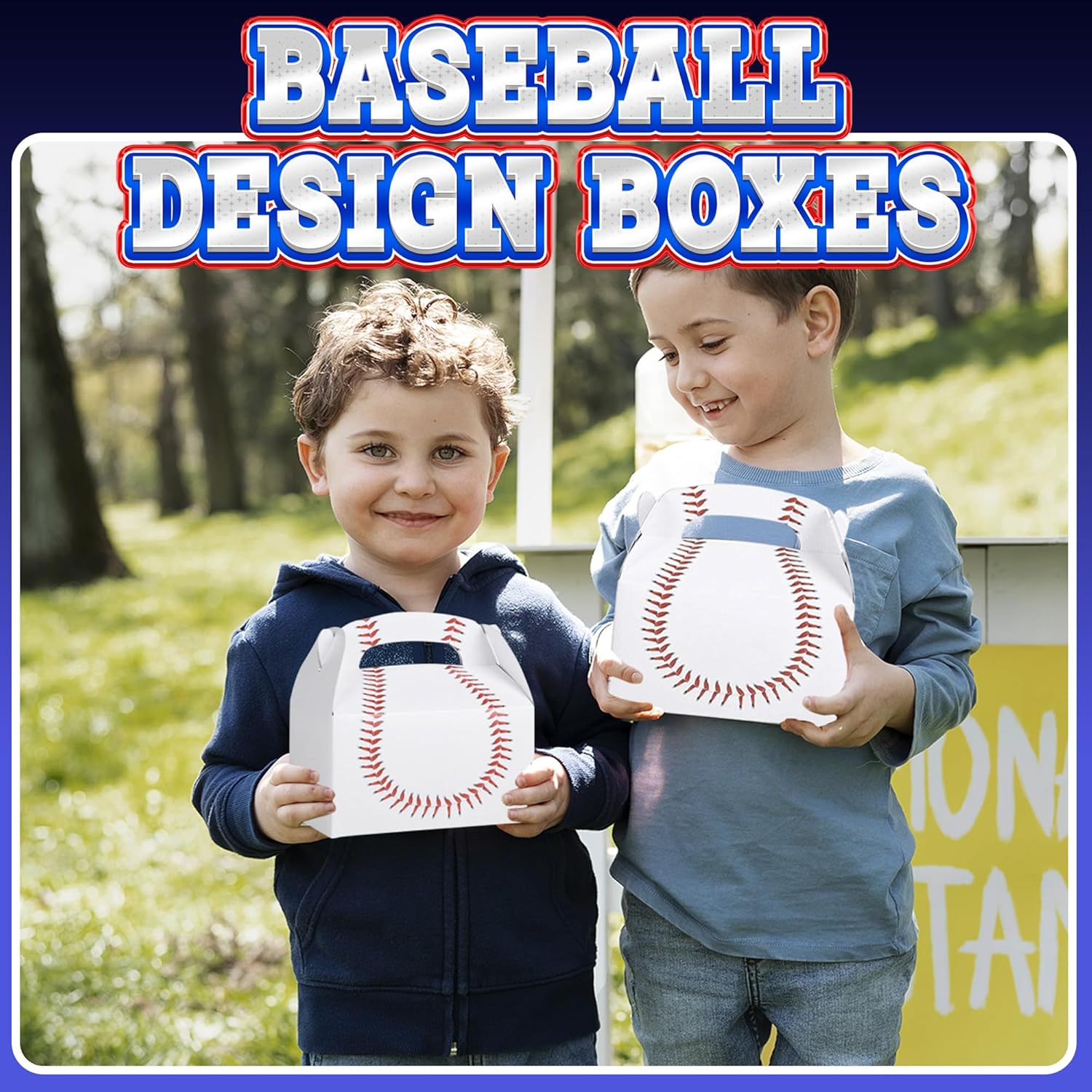 Bedwina Baseball Treat Boxes - Pack of 12
