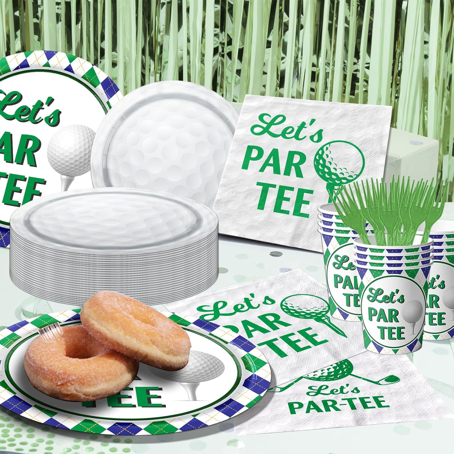 Dydamud Golf Party Supplies 140pcs Tableware Set