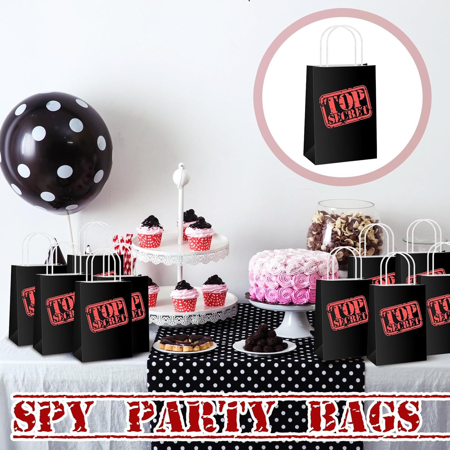 Lincia 32 Piece Top Secret Party Favor Bags