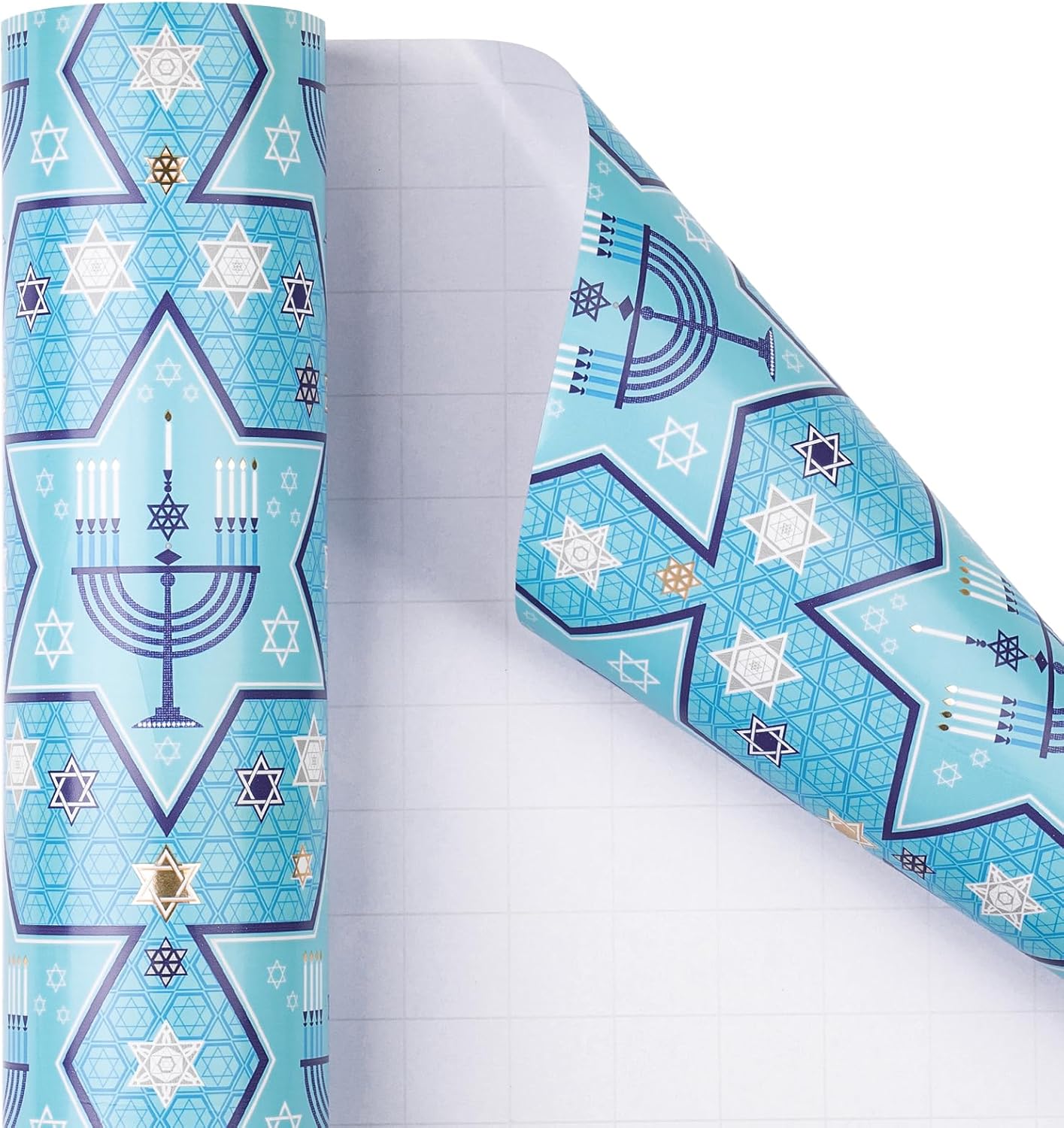 RUSPEPA Hanukkah Wrapping Paper Jumbo Roll 24x100ft
