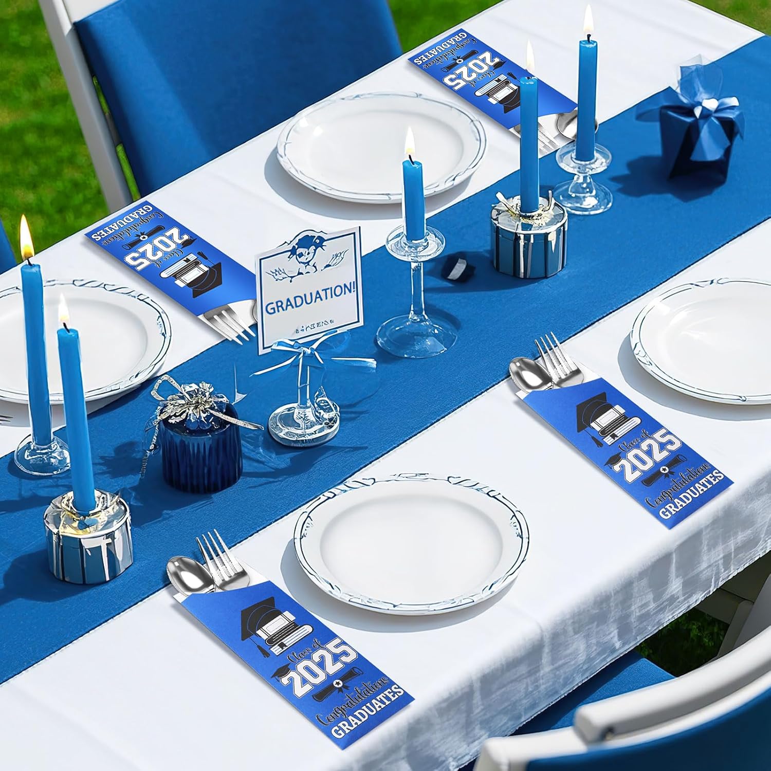 DTOFOOT 120 Pcs Graduation Silverware Bag