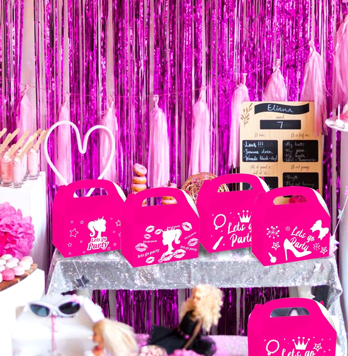 JeVenis Pink Candy Boxes Party Supplies
