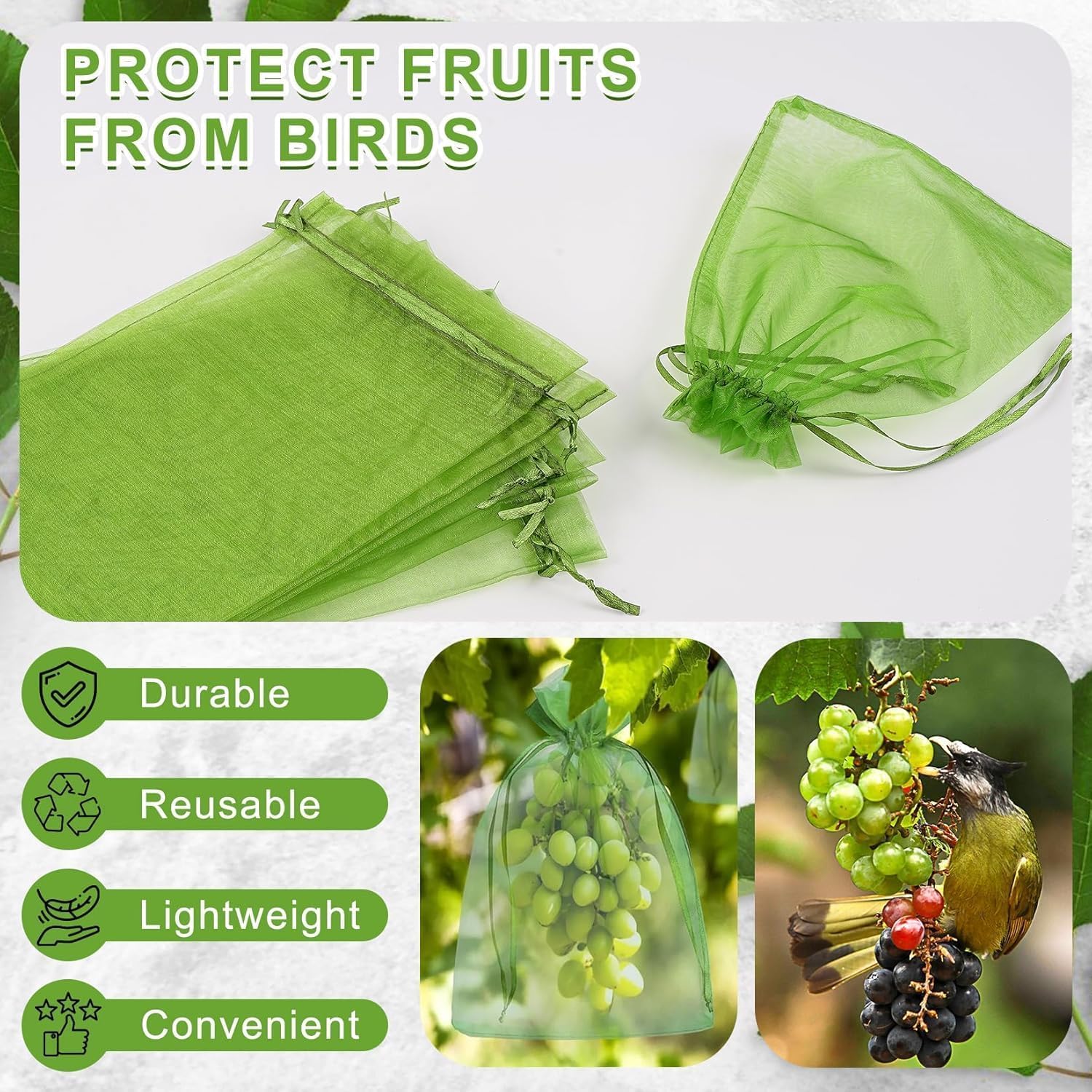 50 Pack Assorted Organza Bags 6x9 Inch for Gifts