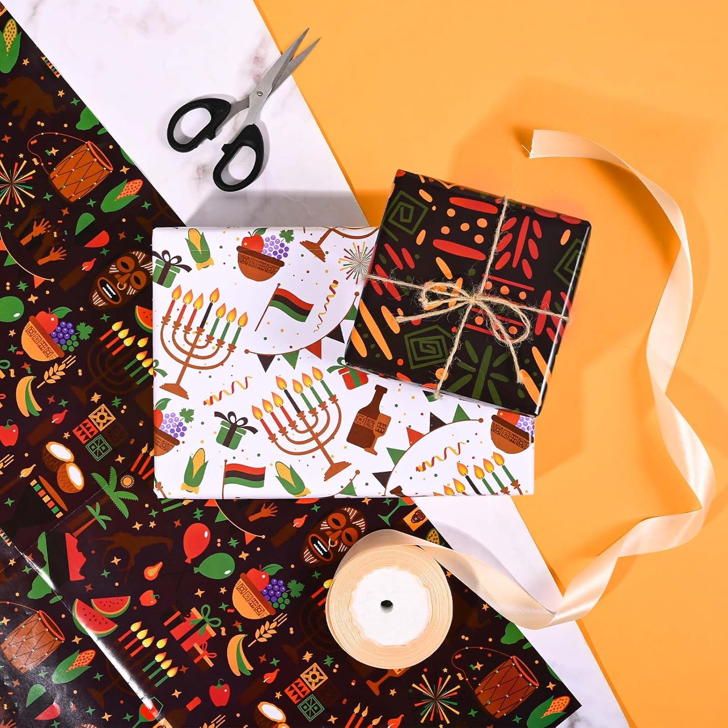 Sanixin 12 Sheet Black History Month Gift Wrap Paper