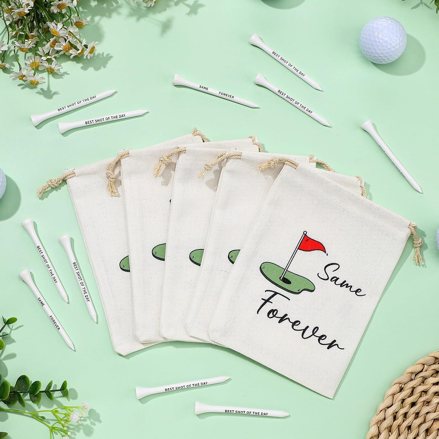 Realspring Golf Party Gift Bags 60 Piece Set