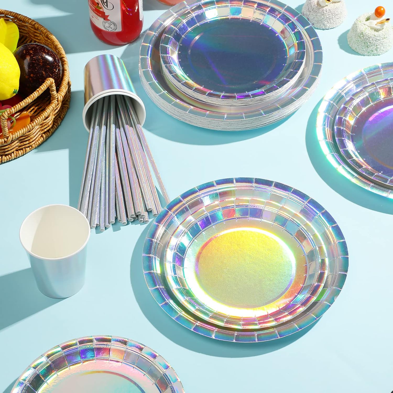 Iridescent Party Supplies Decorations Set for 25 Guests