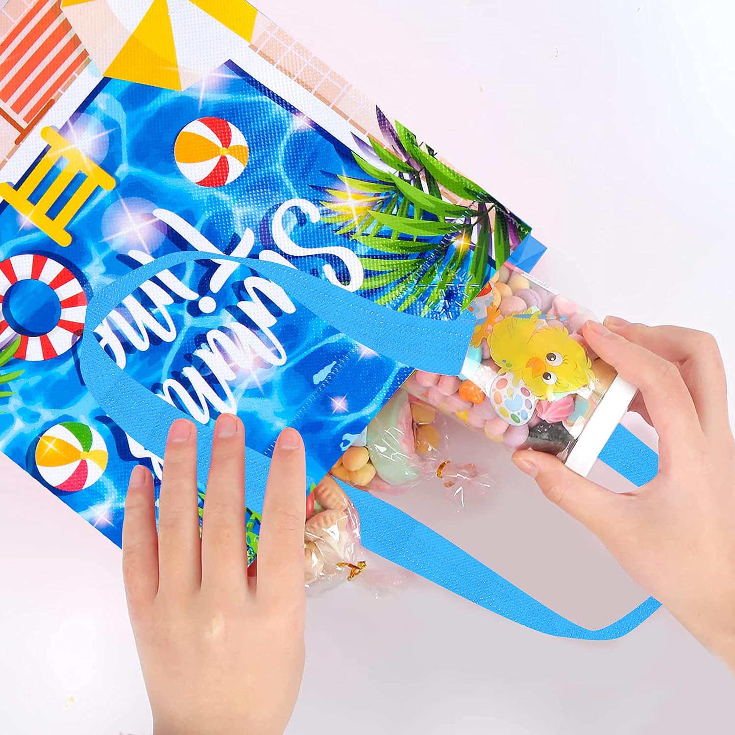 12Pcs Summer Beach Gift Bags with Handles