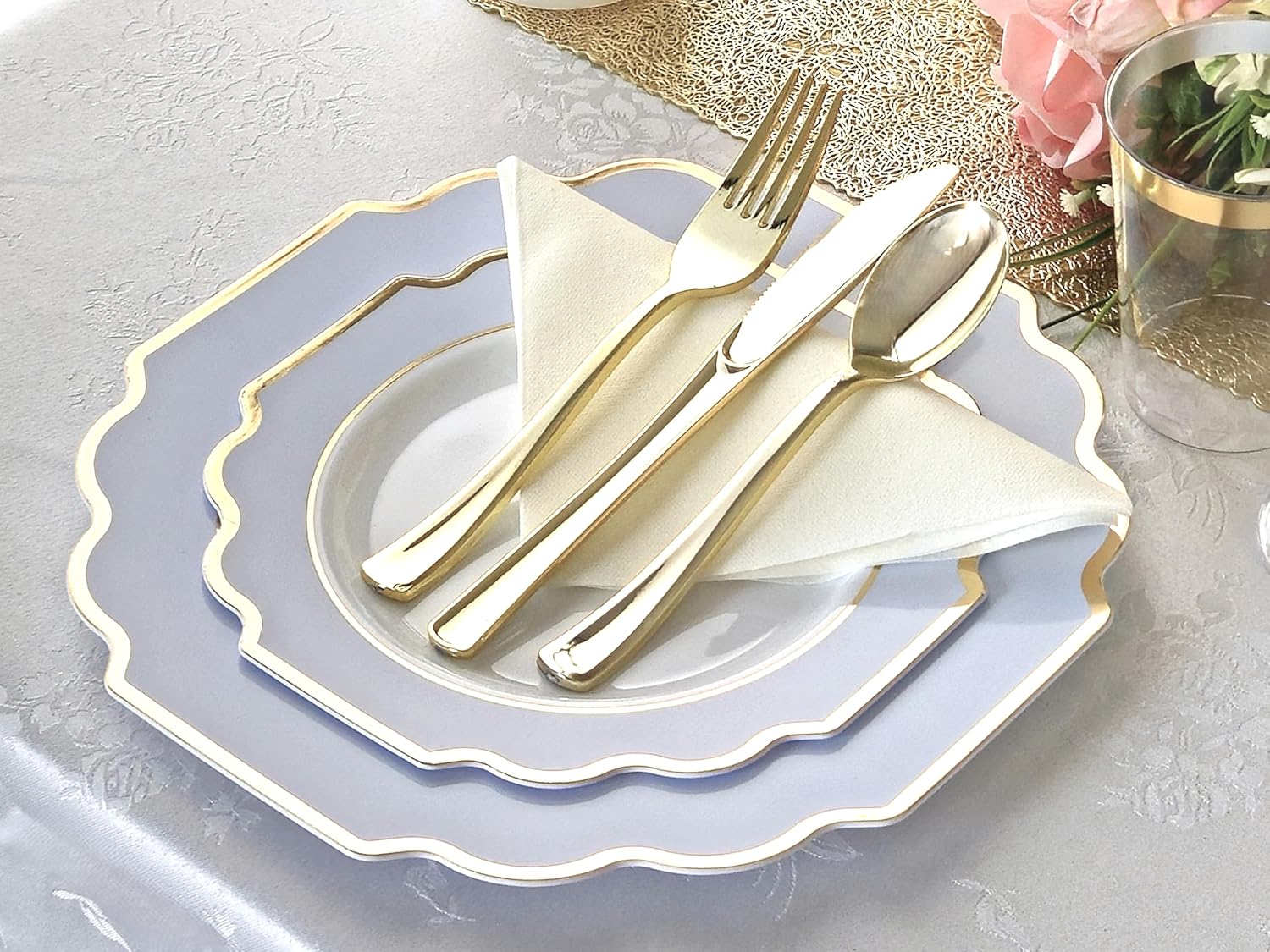 OCCASIONS FINEST 50 Plate Set Wedding Party