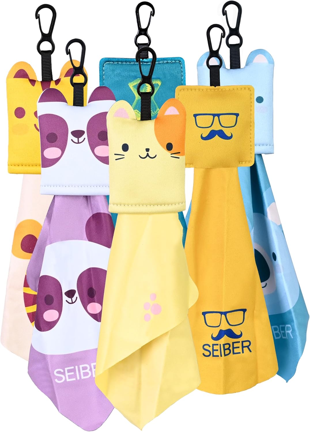 SEIBER Microfiber Lens Cloth 6 Pack for Glasses and Screens
