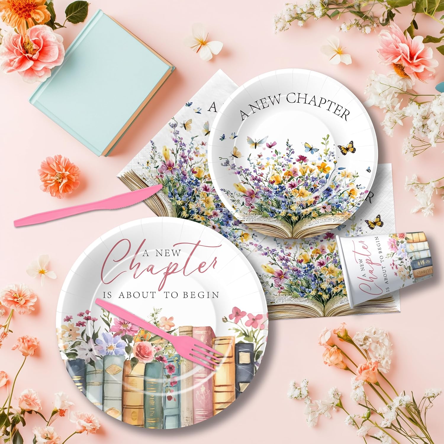 A New Chapter Bridal Shower Tableware Set 24pcs
