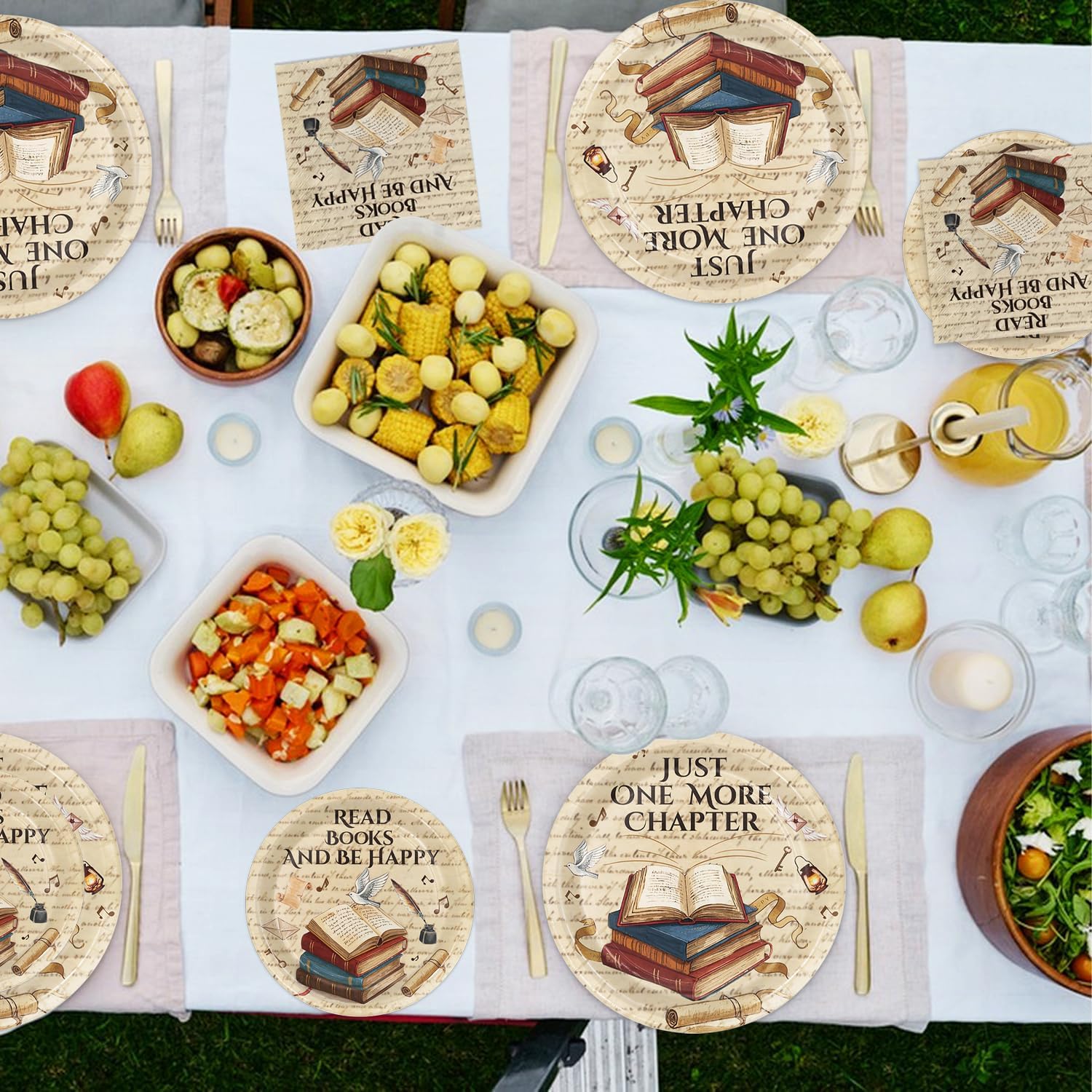 Book Themed Party Decor Set for 20 Guests