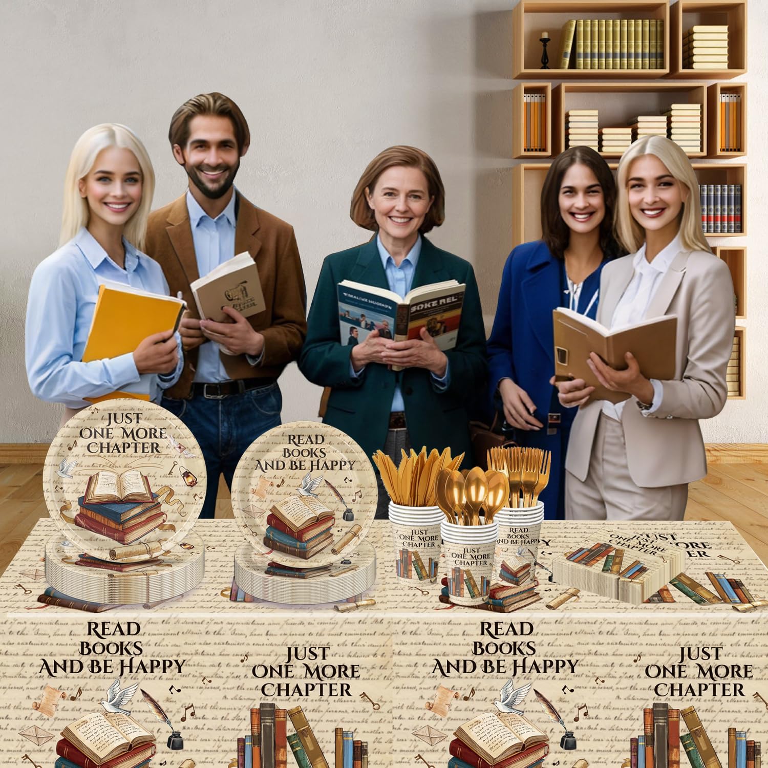 Book Themed Party Decor Set for 20 Guests