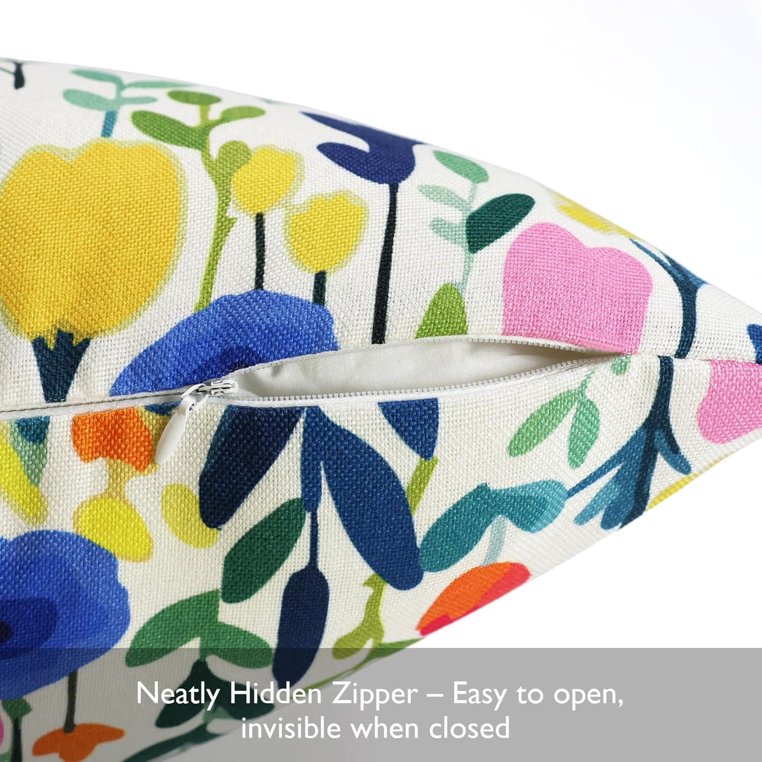 Cythasily Outdoor Pillow Covers 18x18 Inch 2 Sets Floral