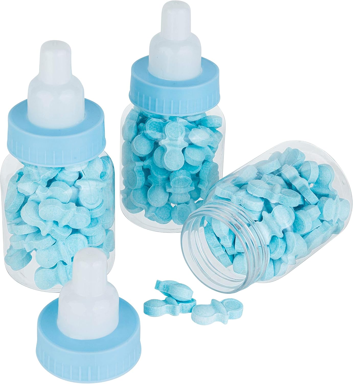 Hammont Blue Baby Boy Acrylic Candy Boxes 36 Pack