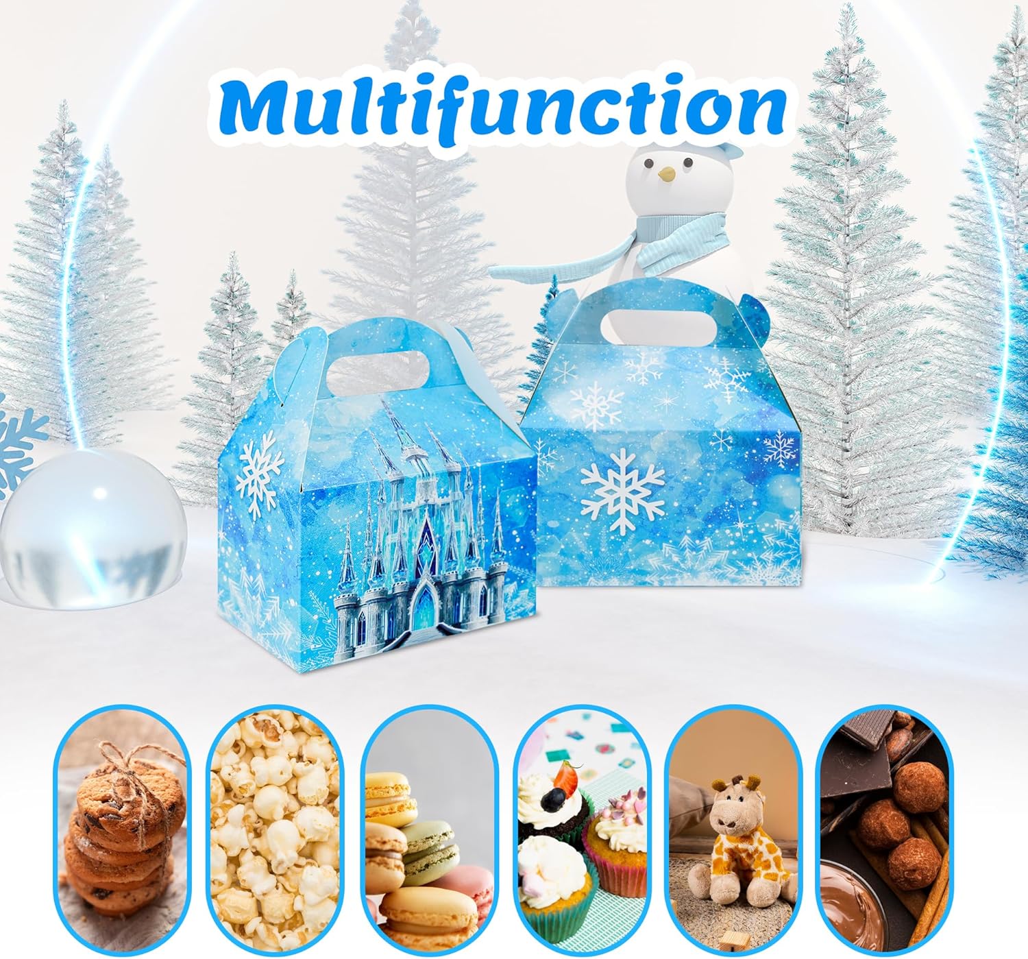 16Pcs Snowflake Gift Boxes for Winter Party Supplies