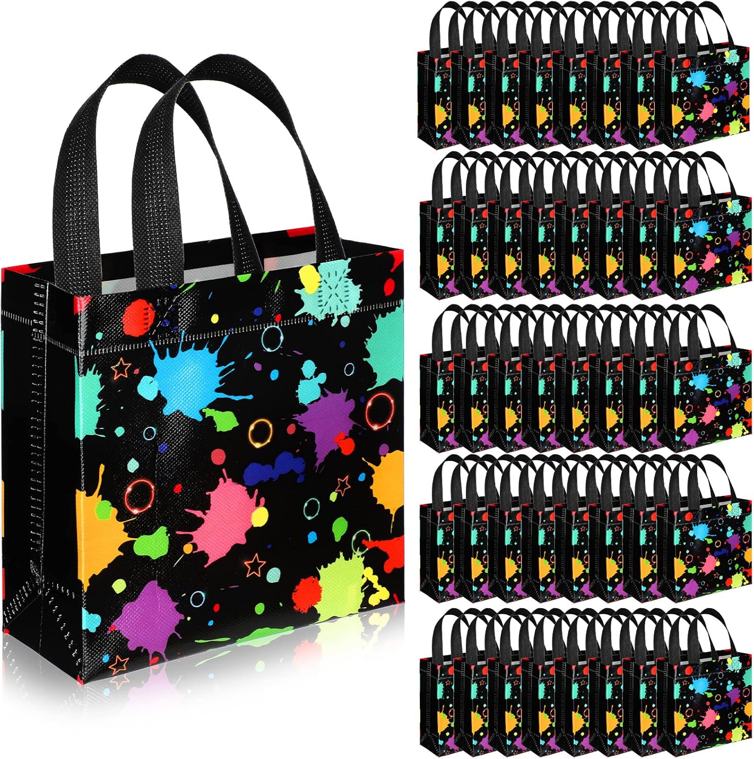 Sweetude 40 Pcs Glow In The Dark Party Bags with Handles