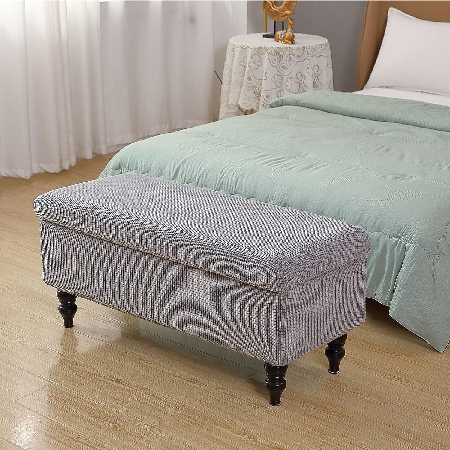 CAMZ Stretchable Ottoman Cover for Storage Bench