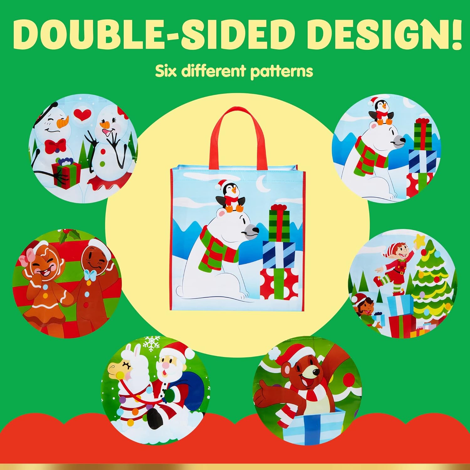 JOYIN 12 Extra-Large Christmas Gift Bags With Handles