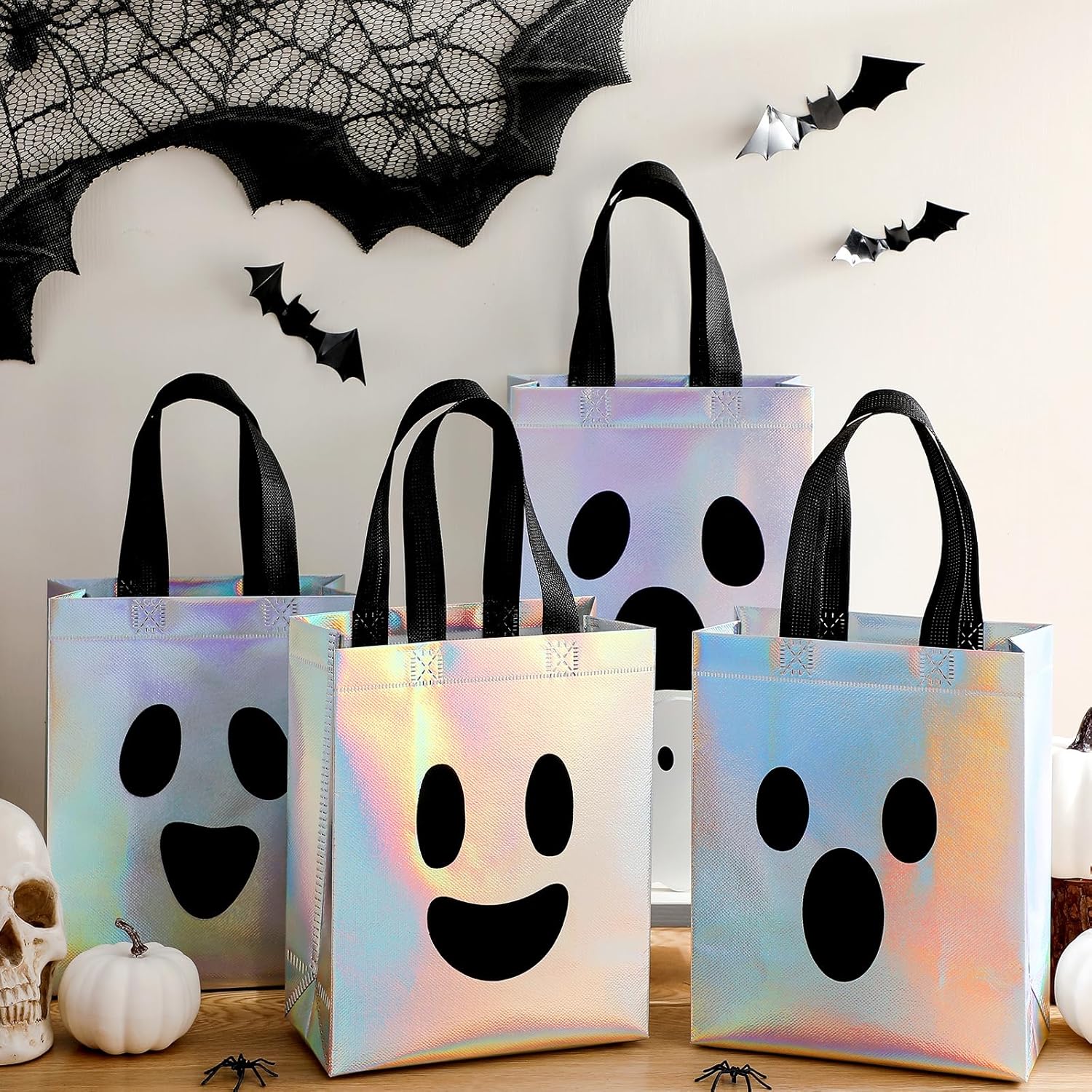 Paterr 24 Pcs Iridescent Halloween Gift Bags