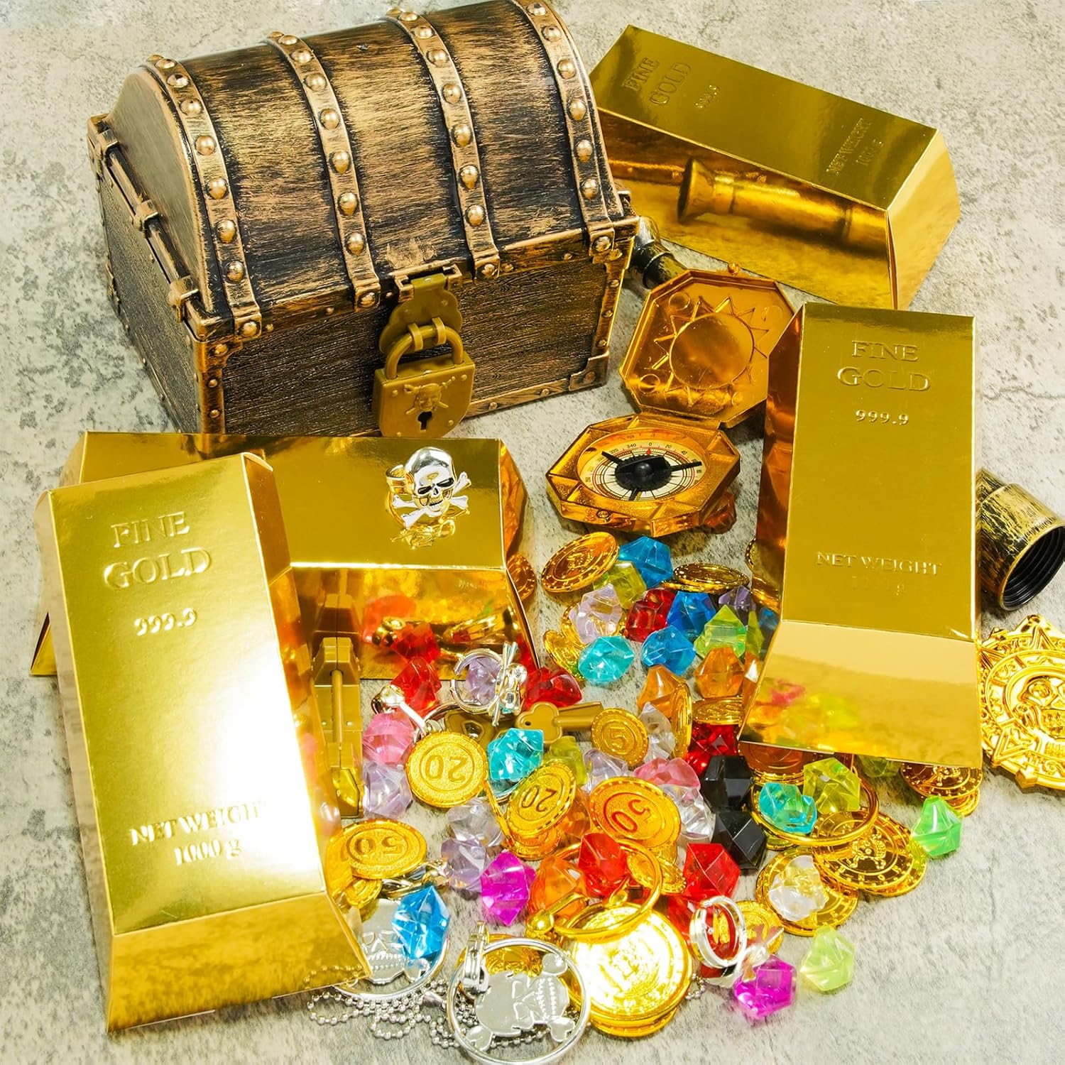 UnicoPak 30 Gold Bar Party Favor Boxes