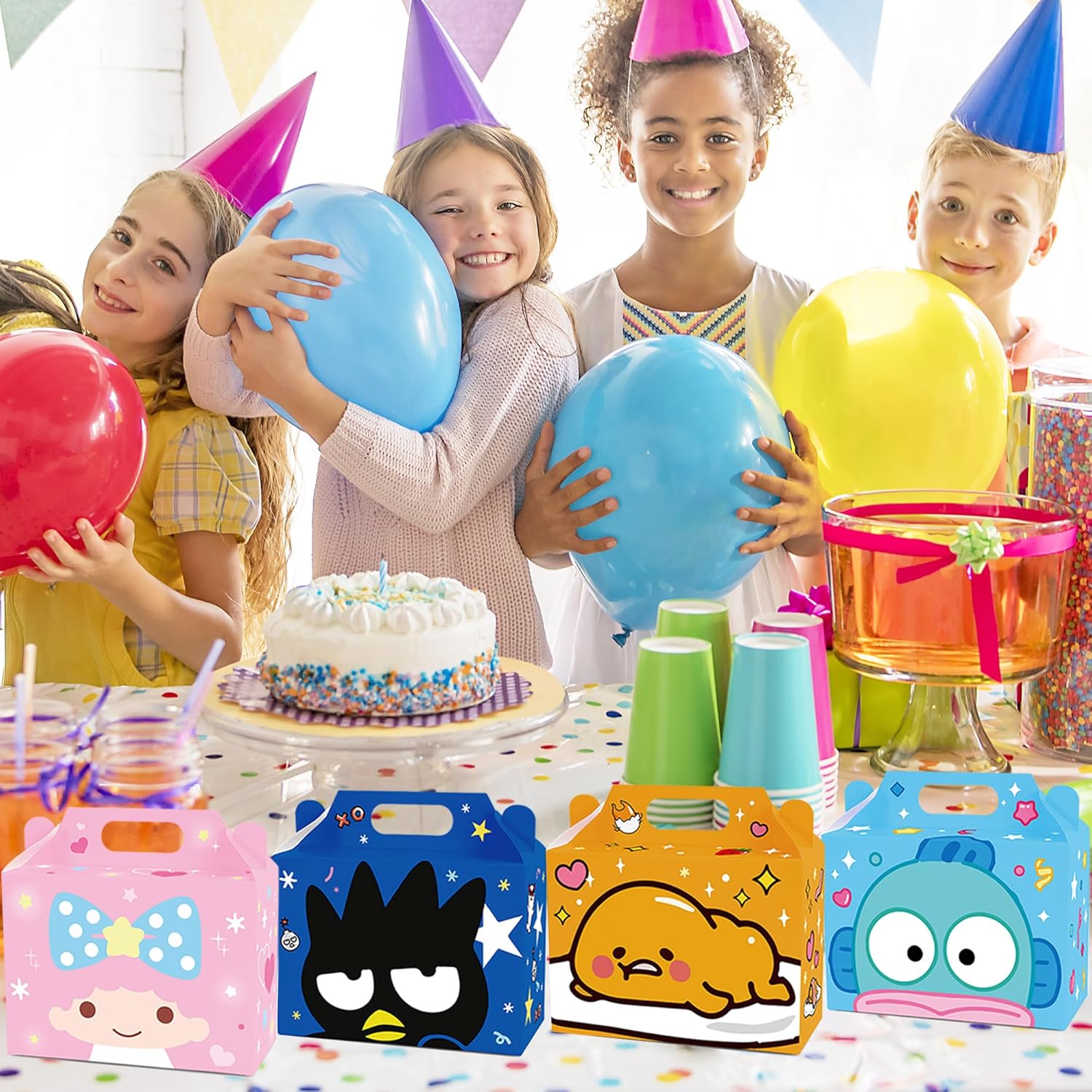 24PCS Cute Cartoon Theme Gift Boxes for Parties