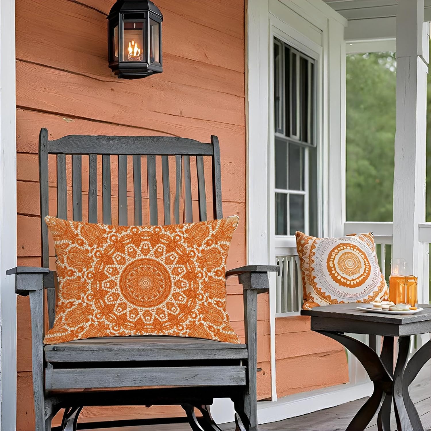 Jartinle Fall Orange Waterproof Pillow Covers 12x20