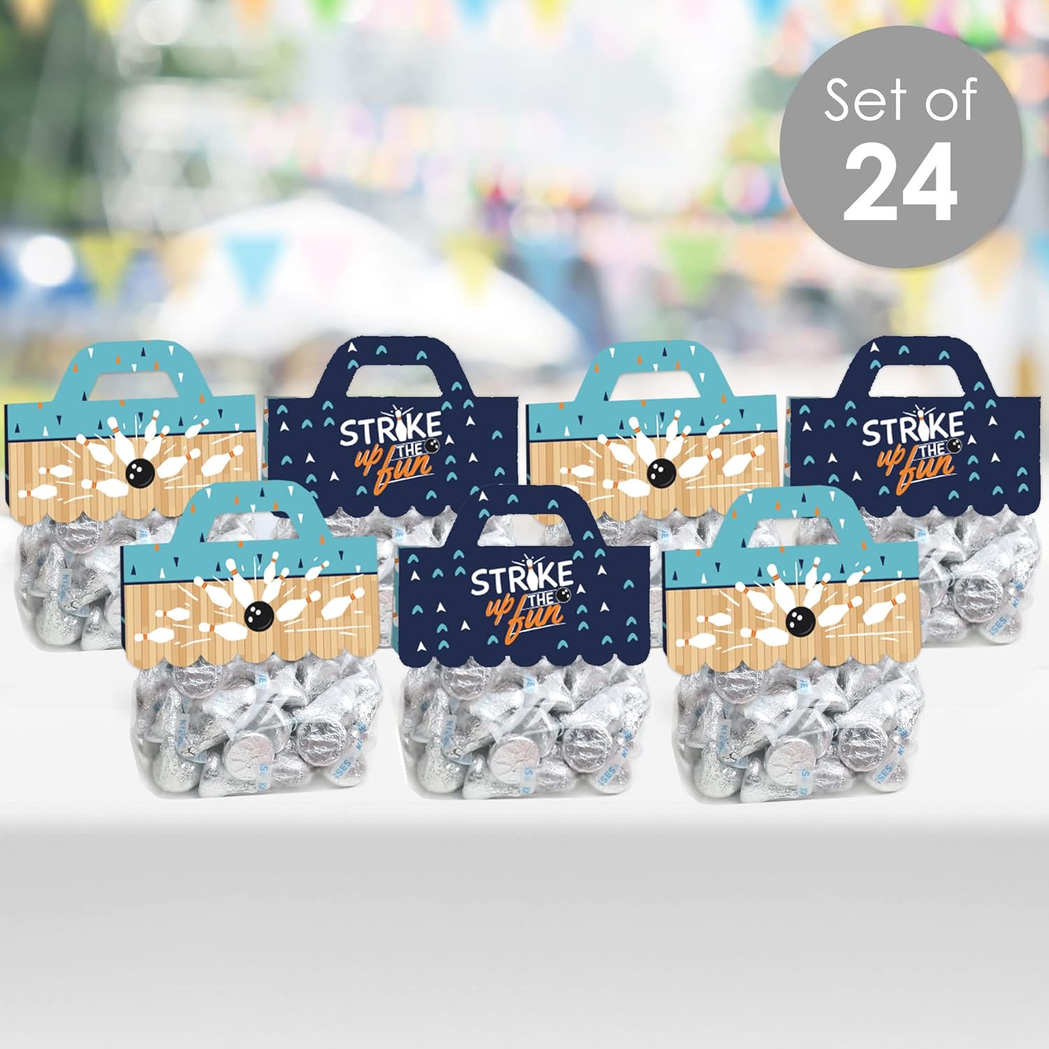 Strike Up The Fun Bowling Goodie Bag Labels Set of 24