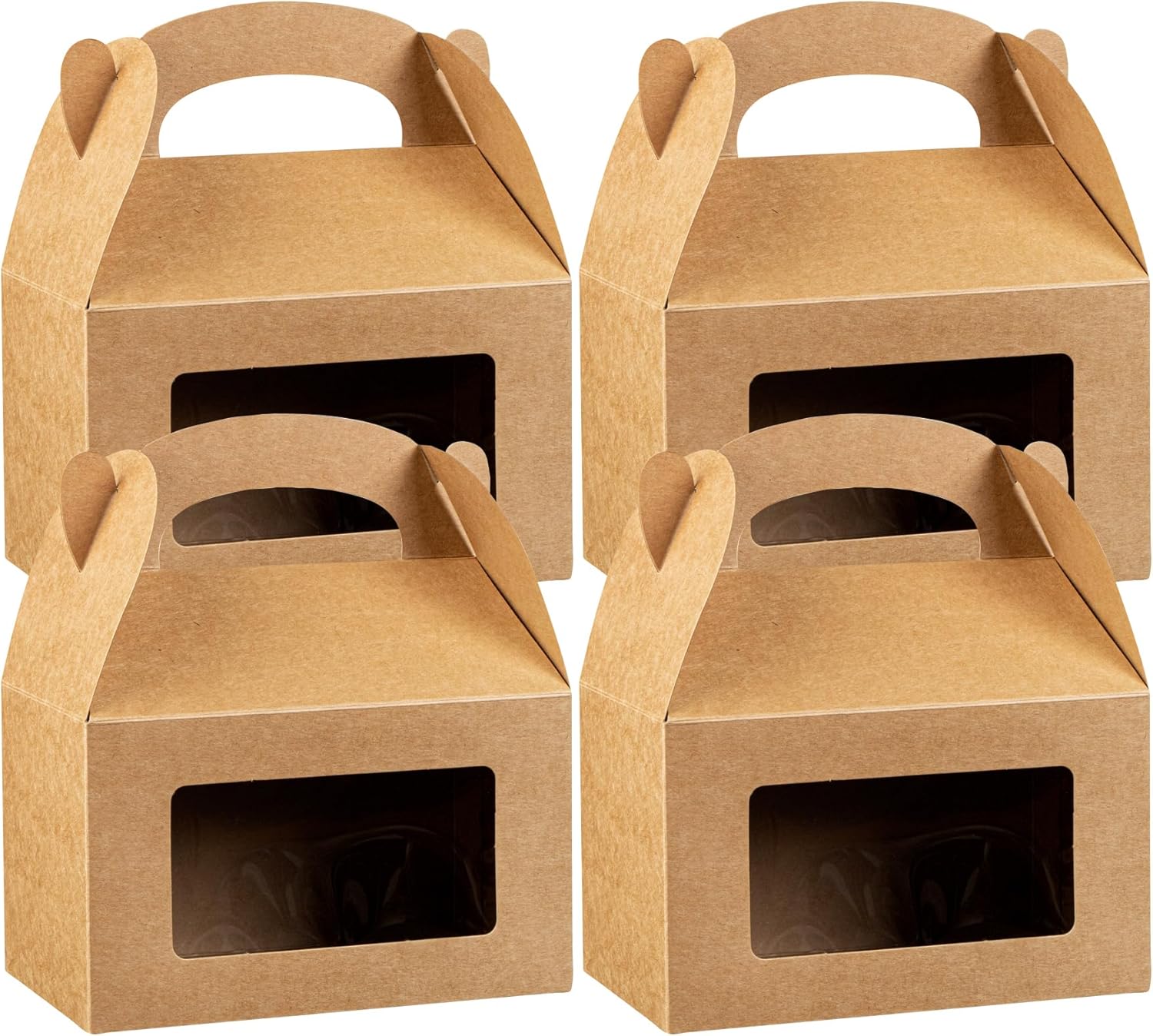 Restaurantware Bio Tek Gable Boxes 6x35x35 Inch Clear PET Window Gift Boxes