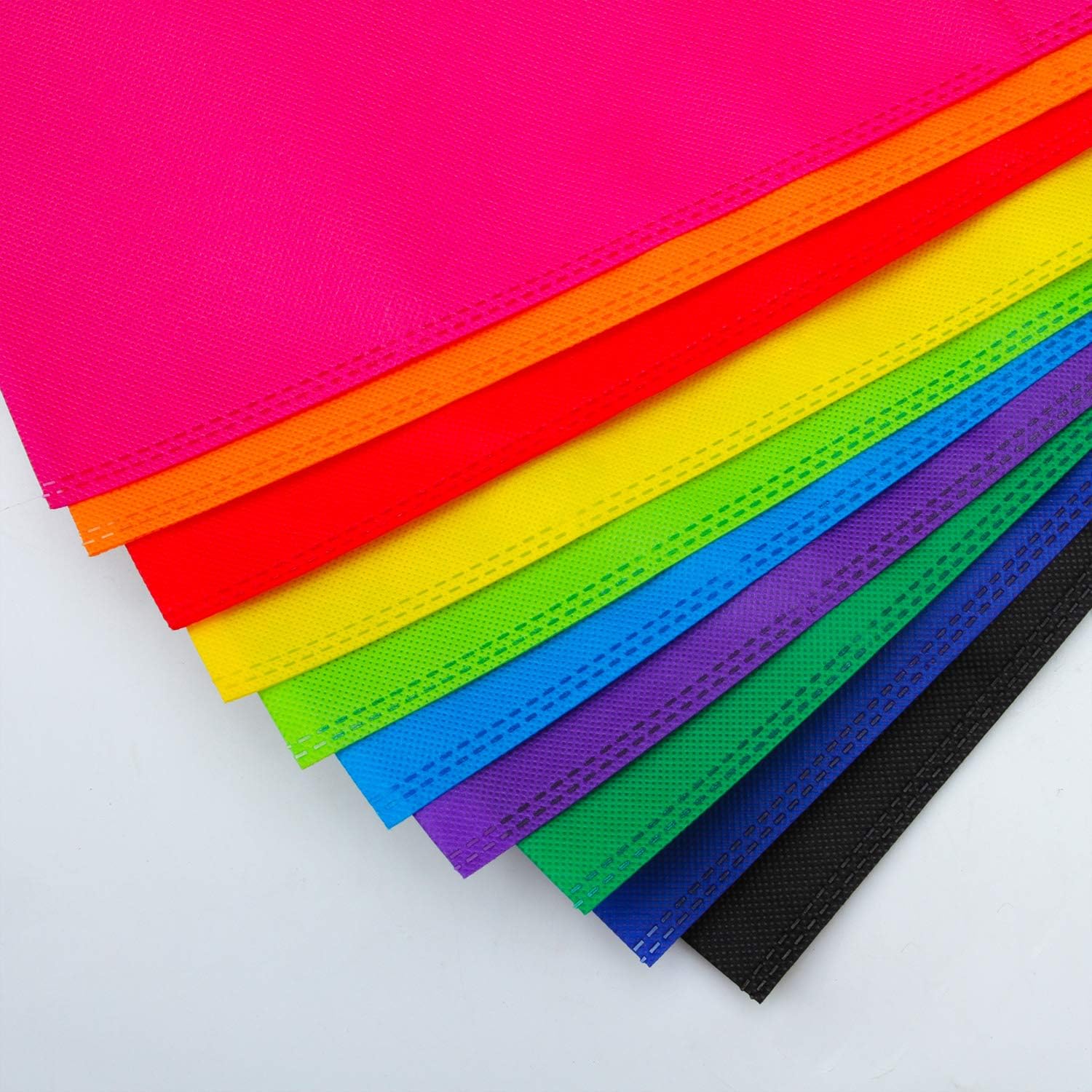 Aneco 50 Piece Rainbow Gift Bags with Handles 95x115 Inch Party Supplies