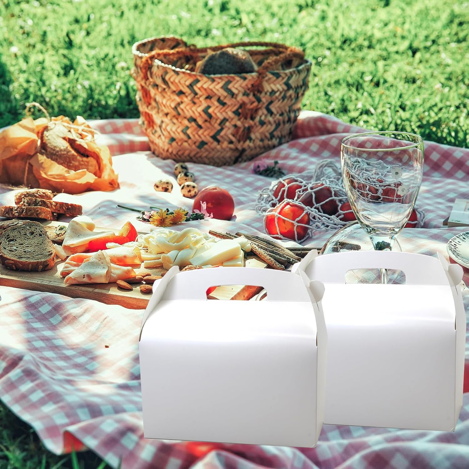 30Pcs 9 Inch White Gable Gift Boxes for Parties
