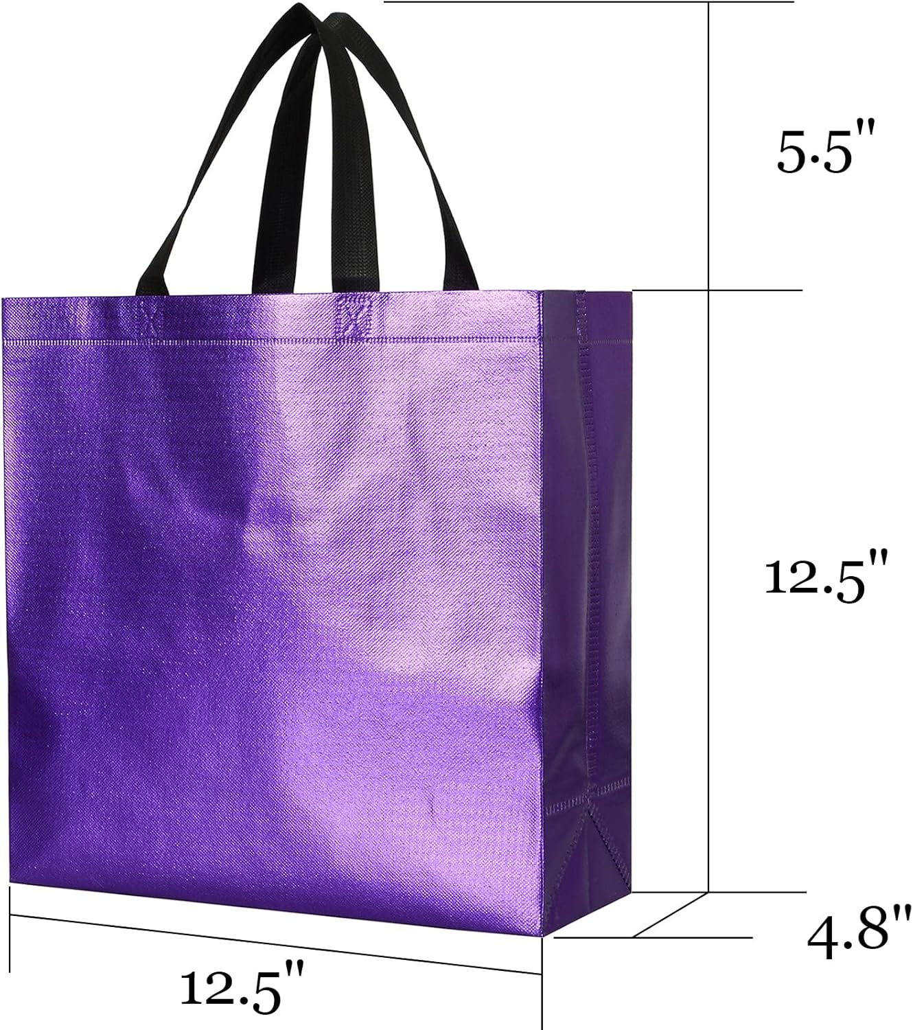 Tosnail 20 Pack Reusable Gift Bags with Handles Purple