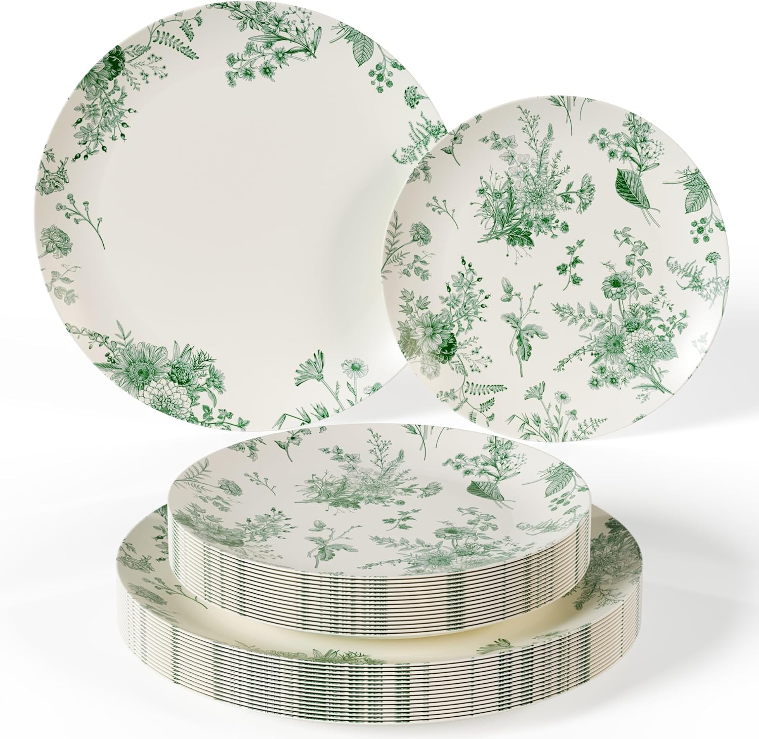 Trendables 80 Piece Plastic Disposable Plates Set