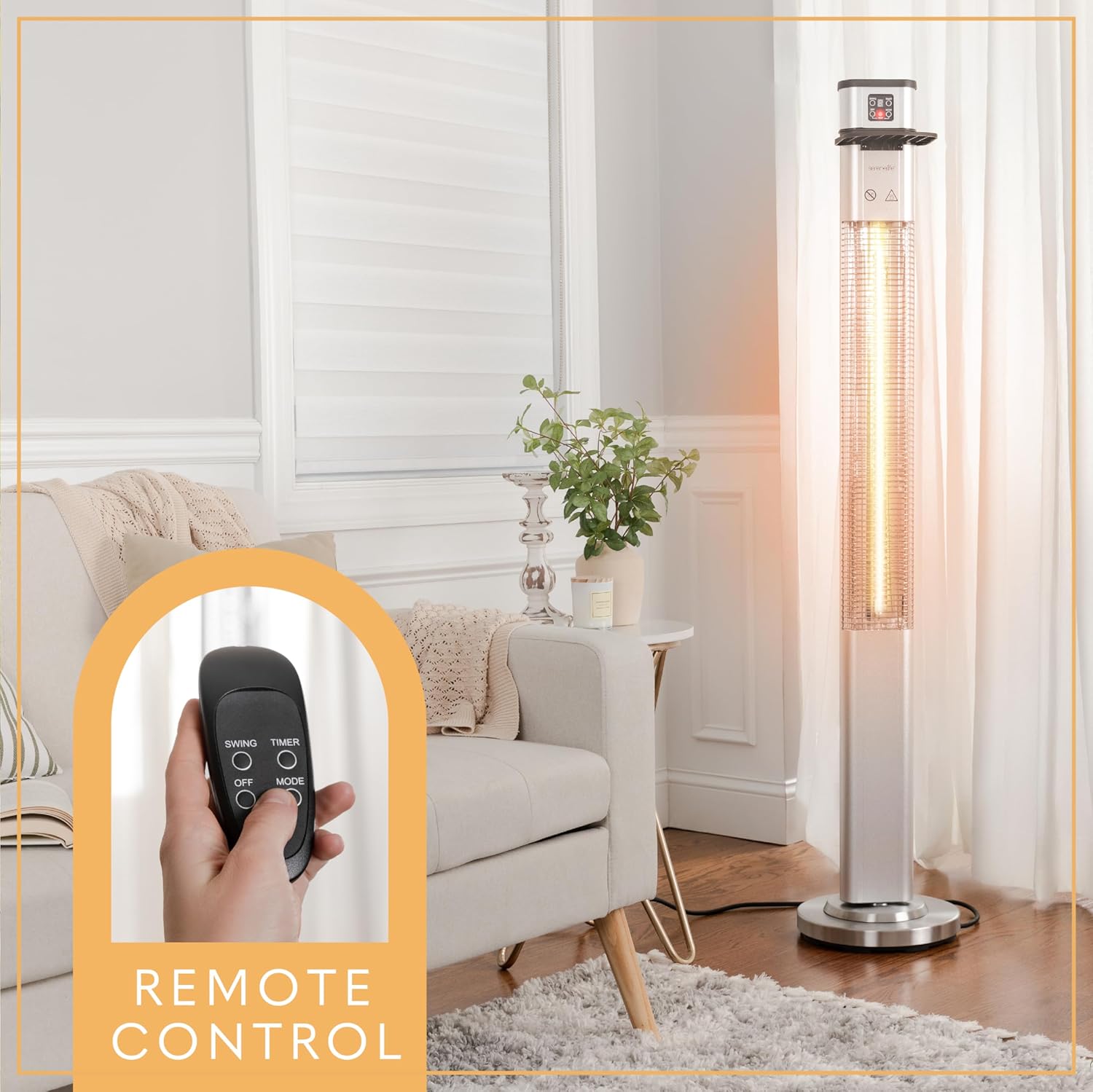 SereneLife Infrared Patio Heater with Remote Control