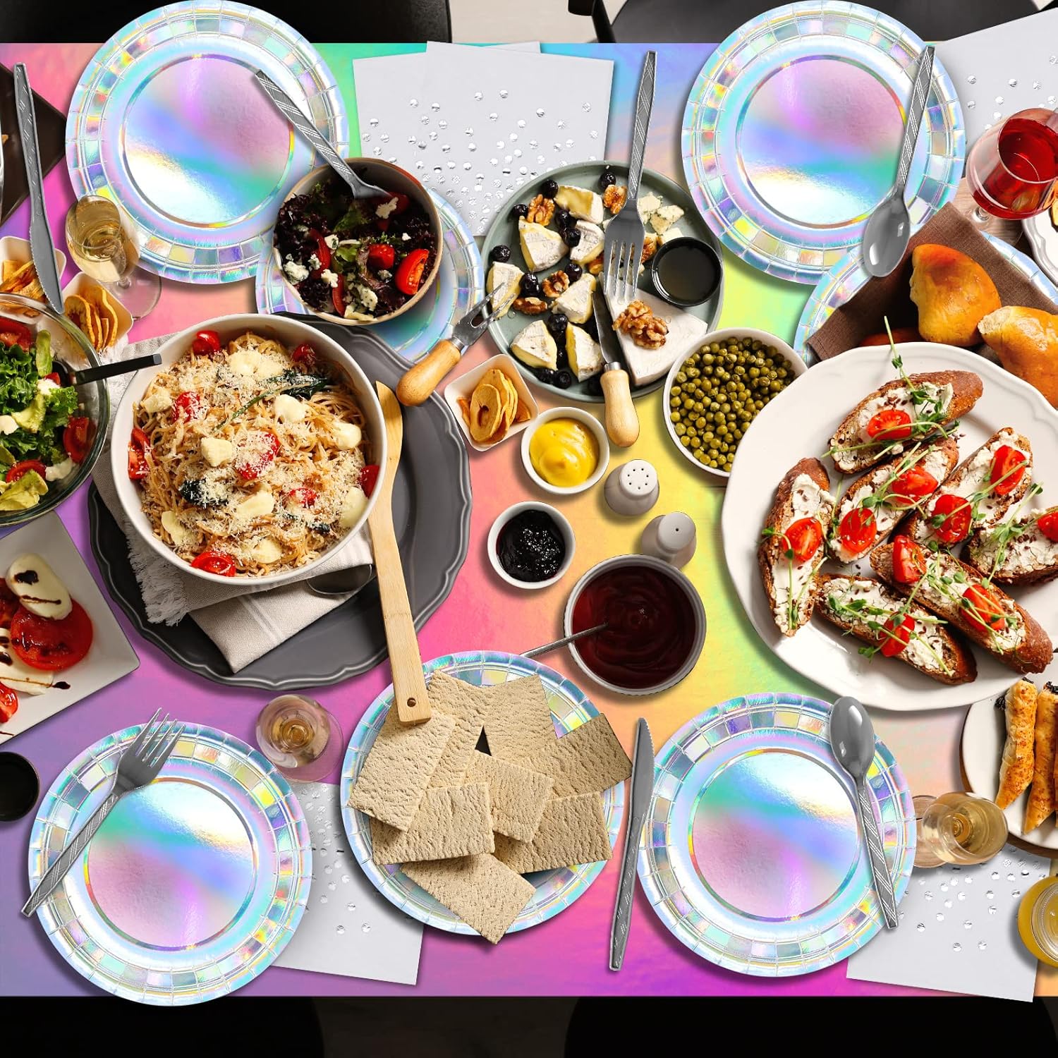 Iridescent Party Supplies Decorations Set for 25 Guests