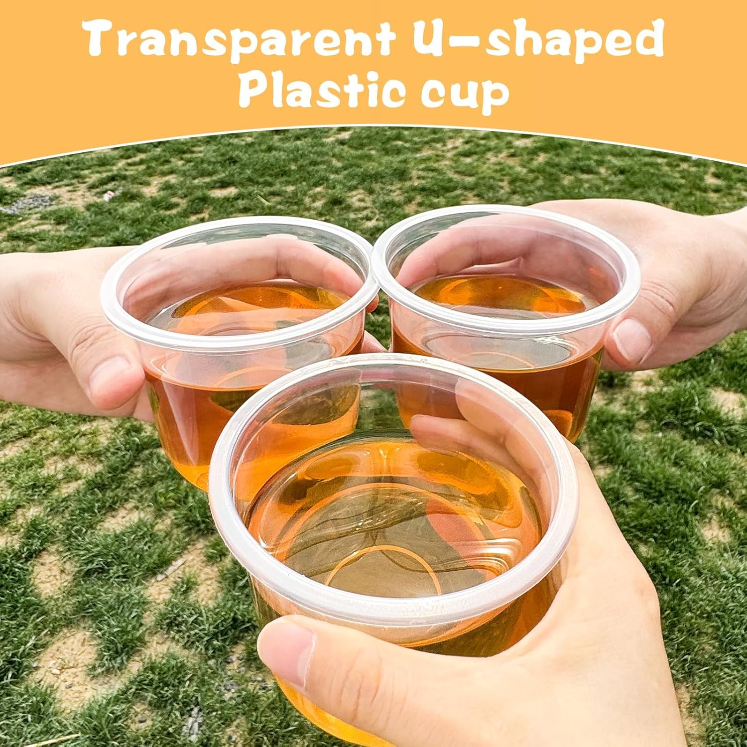 100 Pcs BPA Free Clear Plastic Cups 12OZ Stemless Party Use
