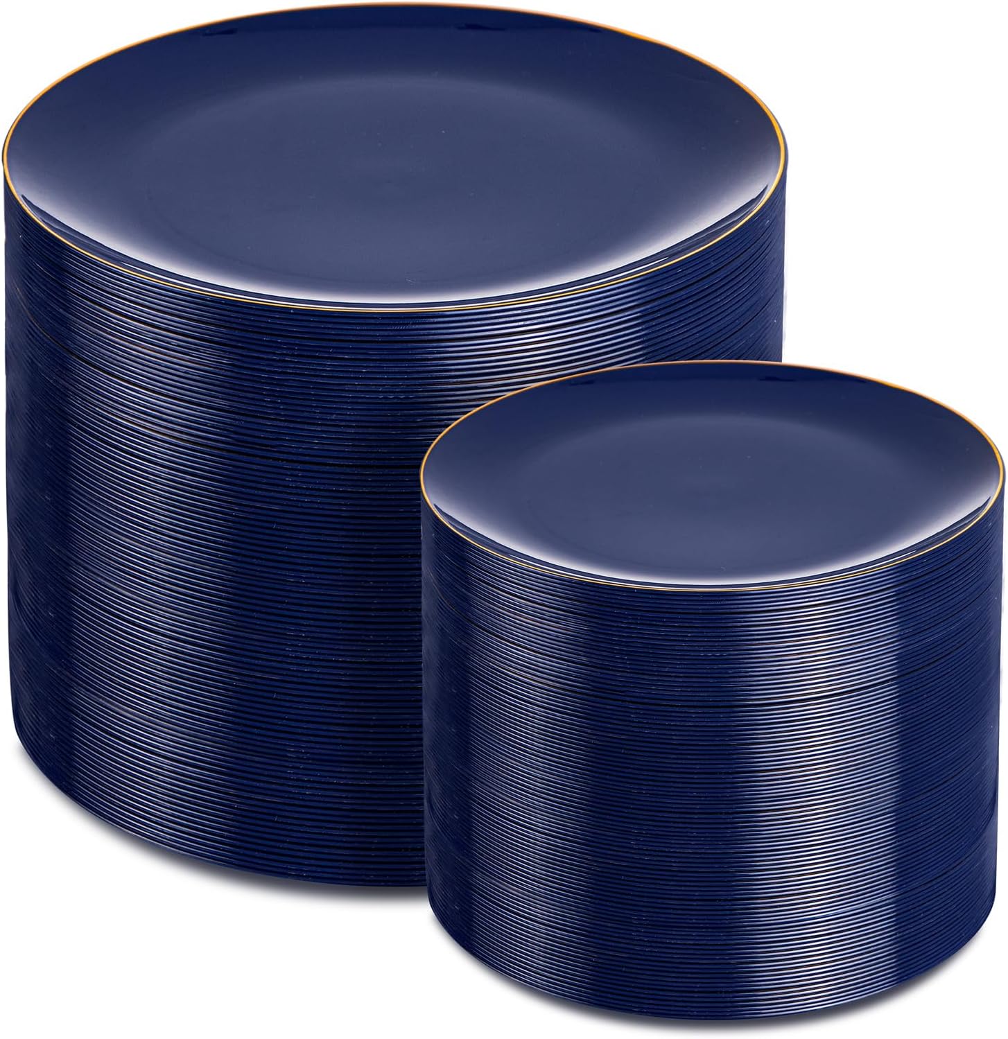 PULOTE 200 Piece Blue Plastic Plate Set