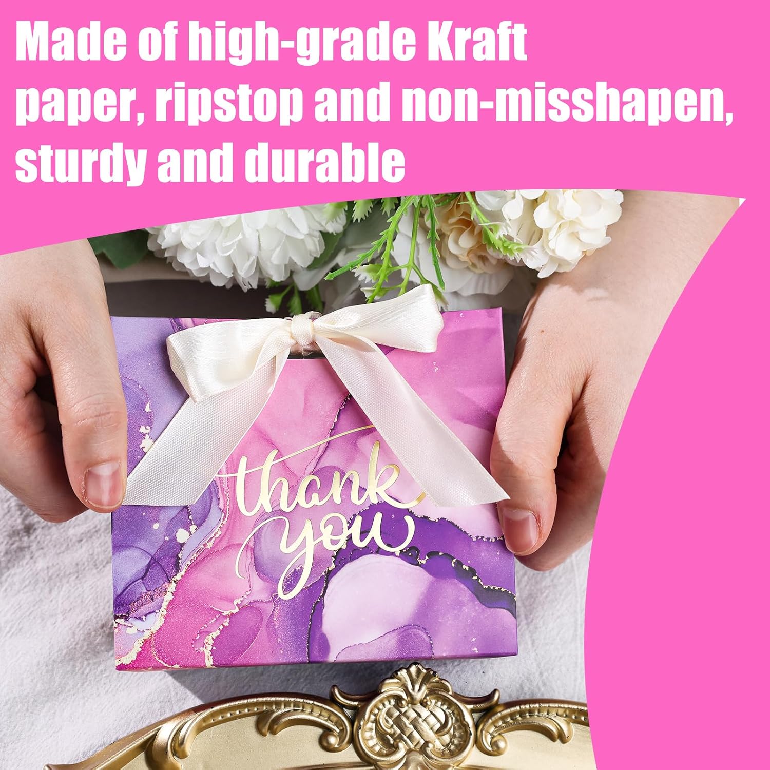 VGOODALL 24PCS Mini Party Favor Bags with Bow Ribbon