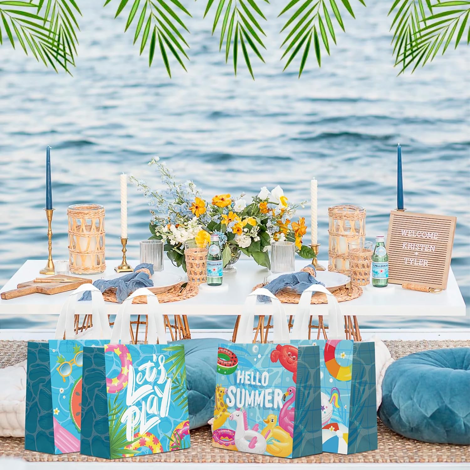 KERINGO 24 Piece Summer Beach Gift Bags with Handles